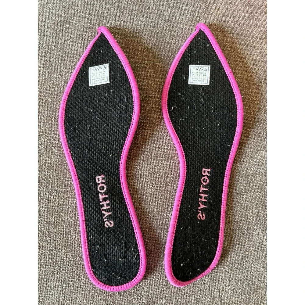 Rothys The Point Flats in bright fushia dragon fruit tortoiseshell size 7.5